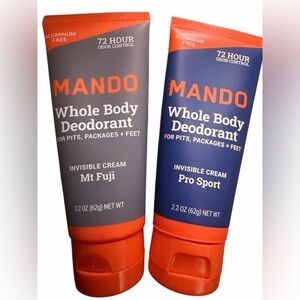 Men’s Mando whole body deodorant! For pits, packages, and feet! Brand new!